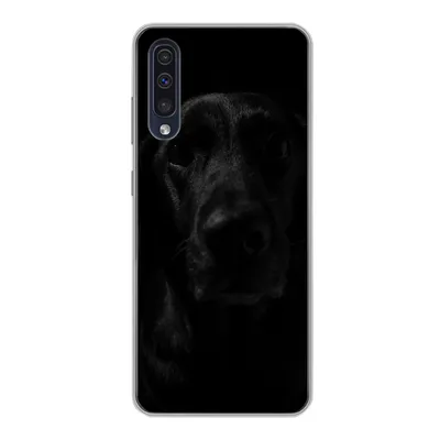Produktbild von MuchoWow® Handyhülle Schutzhülle Hülle für Samsung Galaxy A30s Hund - Haustier - Schwarz Silikon Softcase Handy Hülle - Karteninhaber