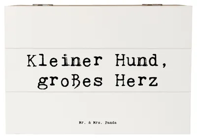 Produktbild von Mr. & Mrs. Panda Erinnerungsbox Spruch Chihuahua Liebe 22 x 15 cm - Weiß - Geschenk, Schatulle, verspielte Hunde, Holzbox, Hunderasse, Hunderassen, Box, Chihuahuas