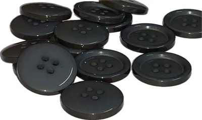 Zdjęcie produktu dla Guziki plastikowe 15 mm ( 20 szt ) SZARE