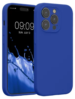 Produktbild von kwmobile Hülle kompatibel mit Apple iPhone 14 Pro - Hülle Silikon gummiert - Handyhülle - Handy Case in Baltik Blau