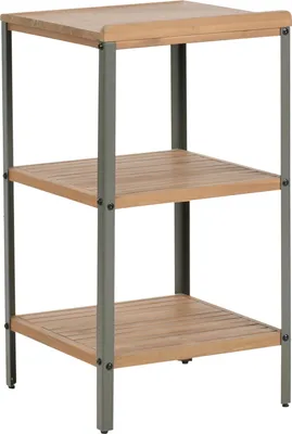 Obrázek produktu pro BELIANI Venkovní kuchyňský regál ostrov hnědý Akáciové dřevo 2 police horní deska 50 x 50 x 92 cm Zahradní kuchyně Jídelna