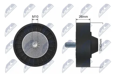 Produktbild von NTY Umlenkrolle Keilriemen RNK-BM-027 für BMW 3 Touring (E91) 26mm 80mm