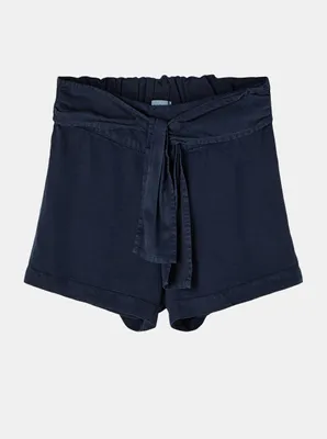 Produktbild von Dunkelblaue Mädchen-Shorts mit Krawatte namens Feefee -  122
