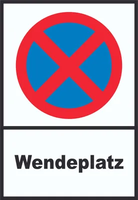Produktbild von Parken verboten Wendeplatz Schild A4 (210x297mm)