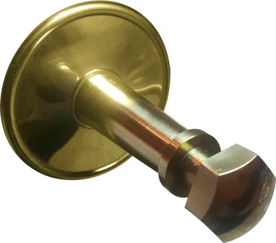 Image de Support de main courante à pincer, rosaces ø 70 mm,distance du mur 60 mm,laiton poli