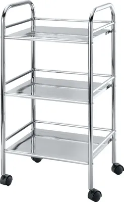 Image de WENKO Chariot Exclusiv avec 3 étagères, en acier chromé
