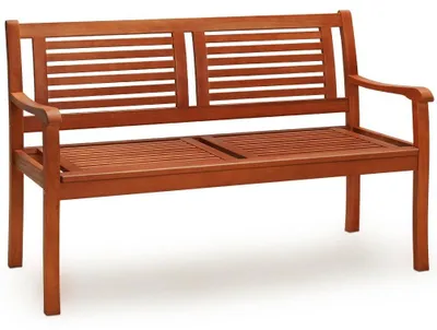 Produktbild von Gartenbank Parkbank Holzbank - 2-Sitzer - 120 x 56 x 88 cm - Eukalyptusholz - Witterungsbeständig