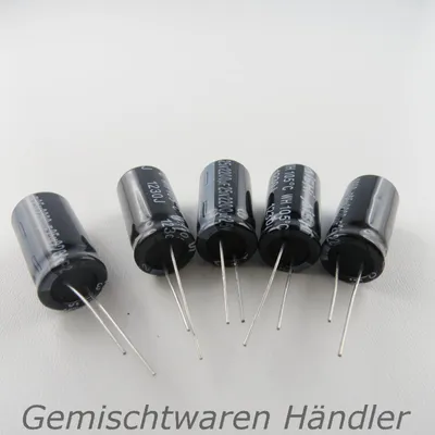 Produktbild von 5xMarken Elko 2200µF 25V Kondensator Elektrolytkondensator mF uF AiSHi Capacitor