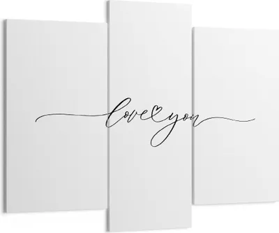 Produktbild von Bild auf Leinwand - Leinwandbild - 3 Teile - Ich liebe dich handschriftlich - 130x100cm - Wand Bild - Wanddeko - Wandbilder - Leinwanddruck - Bilder - Wanddekoration - Leinwand bilder - CB130x100-4644