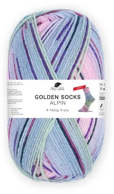 Produktbild von Pro Lana Golden Socks ALPIN STRETCH 100 g 4-fach Sockenwolle 400 m Farbe 469.01