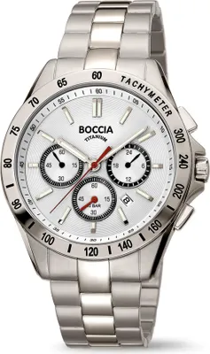 Immagine prodotto di Orologio da uomo BOCCIA Sport Chronograph argento bianco 3733-01