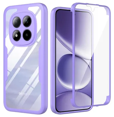 Produktbild von Handyhülle 360° mit Displayschutz für Xiaomi Redmi Note 15 Pro Plus 5G / POCO M8 Pro 5G, Techsuit ColorVerse, Transparent-Violett