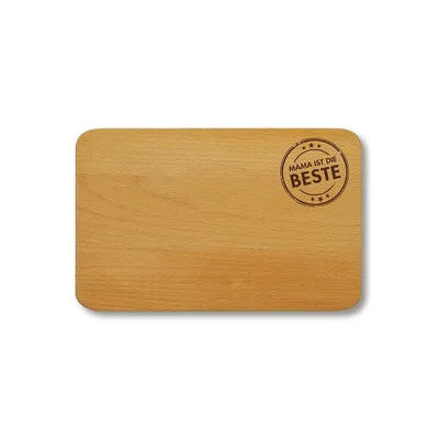 Produktbild von KESPER 85014 Schneidebrettchen aus Buche - Mama ist die Beste, 23 x 15 x 1 cm / Frühstücksbrettchen