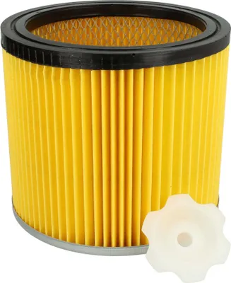 Produktbild von vhbw Faltenfilter Ersatz für Bosch 2 607 432 001, 2607432001 für Staubsauger - Patronenfilter Gelb Schwarz Silber