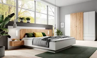 Produktbild von Schlafzimmer-Set Triest 2-teilig weiß gold craft oak