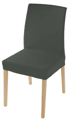 Stuhlhussen mit Rückenlehne, 1 Paar, dunkelgrau, elastisch