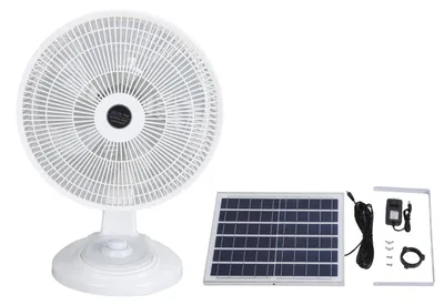 Obrázek produktu pro Solární stolní a podlahový ventilátor – multifunkční, tichý a úsporný, s 3 stupni nastavení, stojanový ventilátor do domácnosti, ložnice a kanceláře