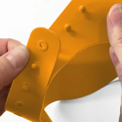 Produktbild von Kinder Badekappe aus lebensmittelechtem Silikon, Orange, verstellbarer Umfang