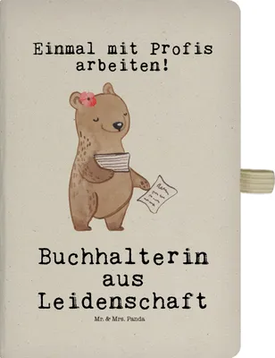 Produktbild von Mr. & Mrs. Panda notizbuch Buchhalterin Leidenschaft - Transparent - Geschenk, a4, Tagebuch, Lustig, Spruch, Kladde, Journal, Buchhalter, Skizzenbuch, Angestellte, Beruf