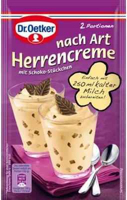 Produktbild von Dr. Oetker nach Art Herrencreme mit Schokoladenstückchen 62g