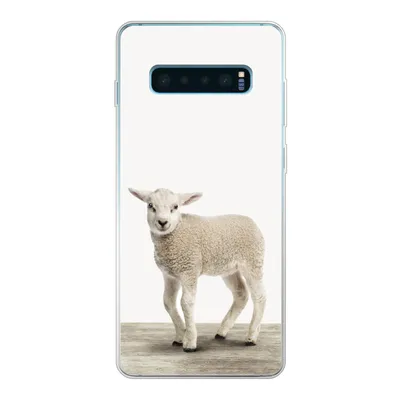 Produktbild von MuchoWow® Handyhülle Schutzhülle Hülle für Samsung Galaxy S10 Plus Lamm - Schaf - Tiere - Kinder - Mädchen - Jungen Silikon Softcase Handy Hülle - Schutzhülle