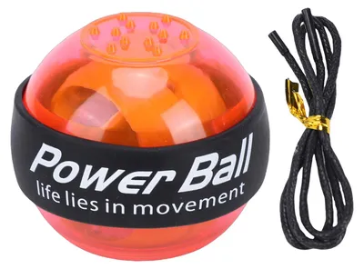 Image de Balle d'entraînement pour les poignets, gyroscope lumineux pour les bras, entraînement des avant-bras, orange