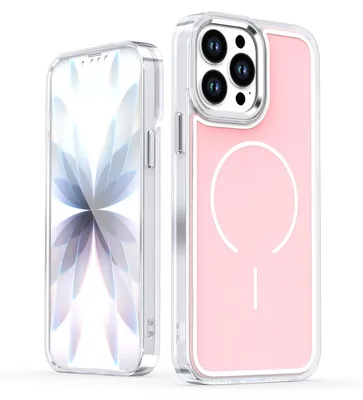 Produktbild von Magnetische Hülle für iPhone 13 Pro Max, Dünn Klare Stoßfest Handyhülle, Kompatibel mit MagSafe Pink