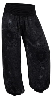 Produktbild von Haremshose Damen Flatterhose luftige Sommerhose weites Bein BOHO Hose Gr. 36-44