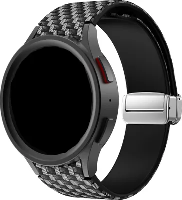 Produktbild von Strap-it Carbon Fiber Samsung Galaxy Watch 6 Classic 47mm Armband D-Buckle