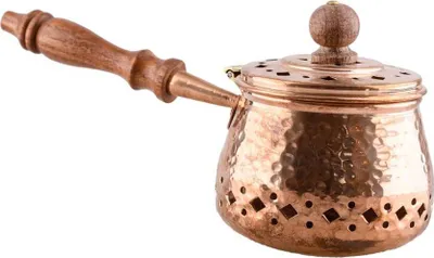 Produktbild von Räucherpfanne Kupfer mit Holzgriff Handarbeit Für Weihrauch Hausreinigung 2836
