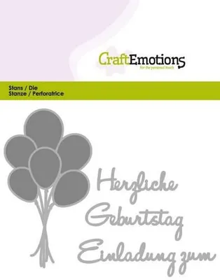 Produktbild von CraftEmotions Stanzschablone - Text Deutsch - Herzlichen Geburtstag