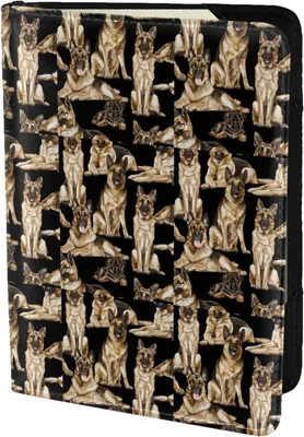 Immagine prodotto di Custodia per passaporto in pelle di mucca, con motivo del pastore tedesco, accessorio da viaggio, per uomo e donna, colore nero, taglia unica