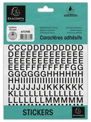 Produktbild von EXACOMPTA Selbstklebebuchstaben A-Z 10 mm schwarz