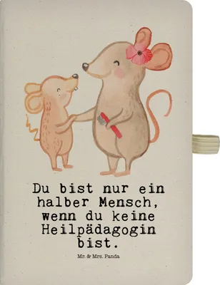 Produktbild von Mr. & Mrs. Panda Adressbuch Heilpädagogin Herz - Transparent - Geschenk, notizbuch, Journal, Kladde, Schreibbuch, Heilpädagogik, Ausbildung, Spruch, Lustig, Jubiläum