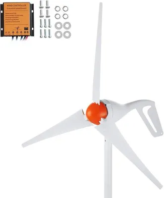 Produktbild von 500 W Windturbinen-Set – 12 V, 3 Blätter mit MPPT-Regelaar, einstellbarer Windrichtung, Betriebsbereich ab 2,5 m/s.