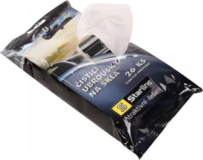 Obrázok produktu pre Čistiace obrúsky na sklo (26ks)