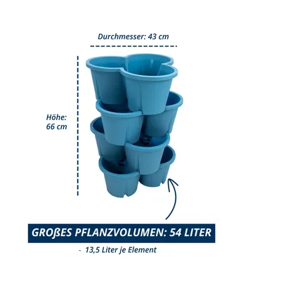 Produktbild von KHW-Pflanzturm Demeter, meerblau