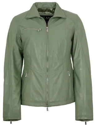 Produktbild von Jilani - Damen Lederjacke Lammnappa salbei : 40