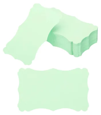 120 Blanko Papierkarten 7,6x12,7 cm hellgrün