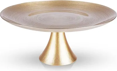 Image de Présentoir à gâteaux élégant en verre - 28 cm de diamètre