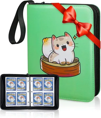 Produktbild von CLOVERCAT Pokemon Sammelalbum, Sammelkarten Album 4 Tasche, Kompatibel Diverse Karten, 50 Seiten 400