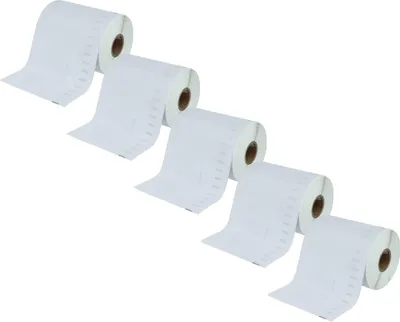 Produktbild von vhbw 5x Rolle 104mm x 159mm (220 Etiketten) kompatibel mit Dymo LabelWriter 4 XL Drucker Weiß
