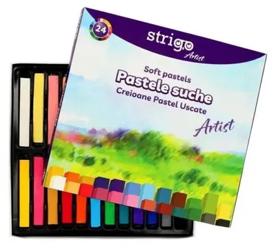 Produktbild von 24-Farben-Trockenpastellstifte von STRIGO