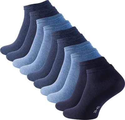 Produktbild von Stark Soul® Essentials Sneaker-Socken, 10 Paar, Gr: 43-46, Blautöne-Mix