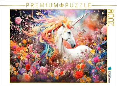 Produktbild von CALVENDO Puzzle Ein Motiv aus dem Kalender Einhorn und coole Sprüche | 2000 Teile Lege-Größe 90x67cm Foto-Puzzle für glückliche Stunden