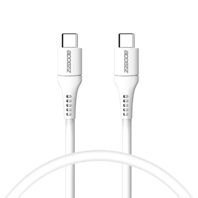 Produktbild von Accezz USB-C- auf USB-C-Kabel - 0, 2 m - Weiß