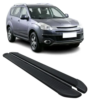 Image de Marchepieds Latéraux pour Citroen C-Crosser 2007-2013 Noir Aluminium 2Pcs