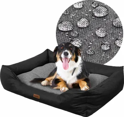 Obrázek produktu pro Pelíšek pro psy "Puffy" - Vodoodpudivý a odnímatelný polštář - 90x75 cm - Pevná tkanina Oxford | PillowPrim