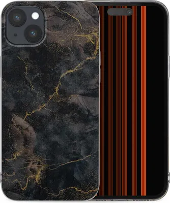 Image de étui imoshion Design pour l'Apple iPhone 15 Plus - Noir Marbre Transparent