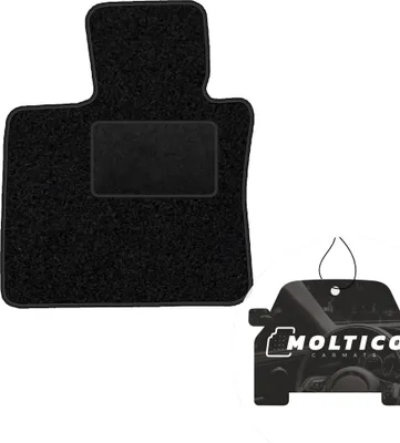 Produktbild von moto-MOLTICO Fahrer Fußmatte Auto Velours Fahrerseite Autoteppiche Schwarz Fahrermatte 1-teilig passend für BMW X5 F15 ab 2013